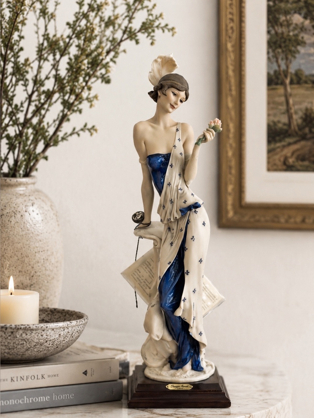 Giuseppe Armani Florence “Camille” Figurine 2000 Italy Porcelain Lady Statue